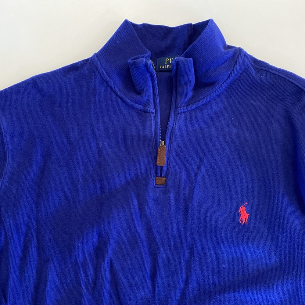 Polo Ralph Lauren quarter zip deep royal blue in XL